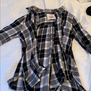 black, white, and gray flannel